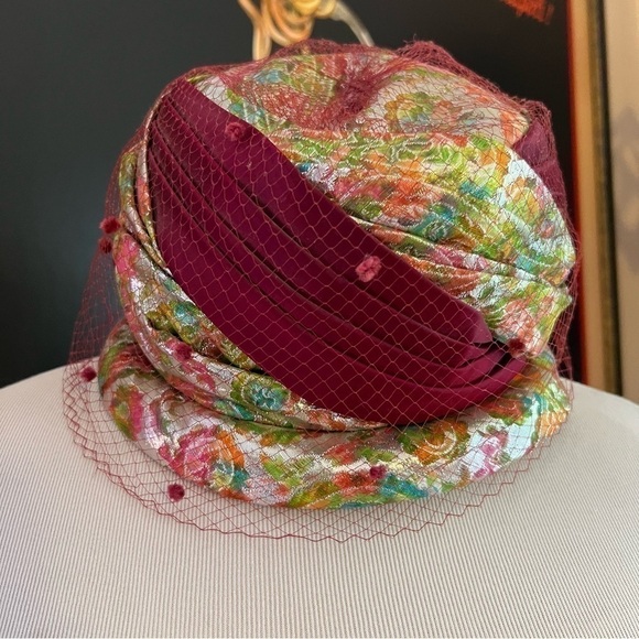 Terry B. Vintage Art Deco Cloche Bucket Turban Hat Union Made In The USA main image 10